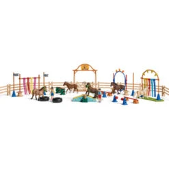 Schleich 42481 Pony Agility Training, Vinyl Plastic, Assorted Colors